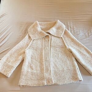 LOFT Cream Knit Sweater